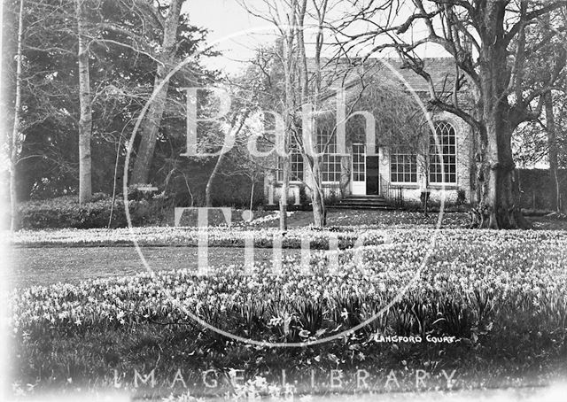 The gardens, Langford Court, Langford, Somerset 1939