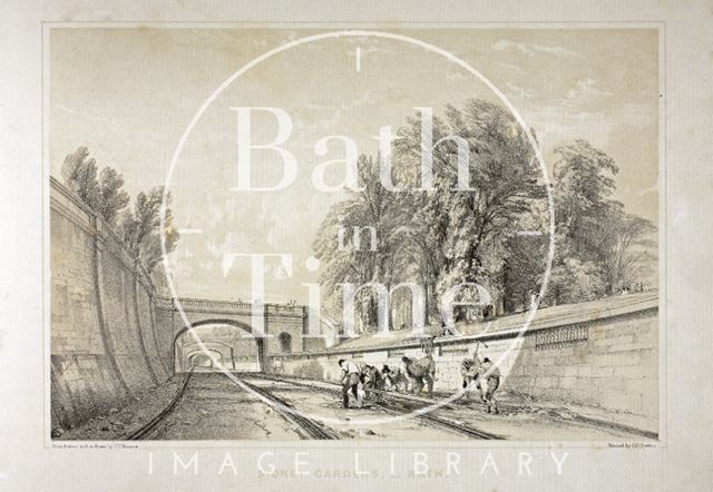 Navvies working on the Great Western Railway, Sydney Gardens, Bath c.1840