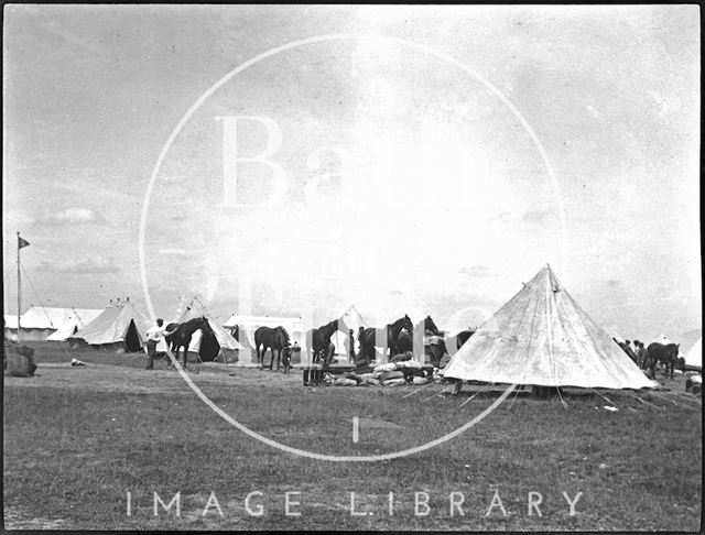 Military camp on Salisbury Plain, Wiltshire c.1900