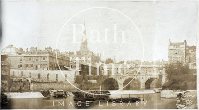 View of Pulteney Bridge and weir, Bath c.1885