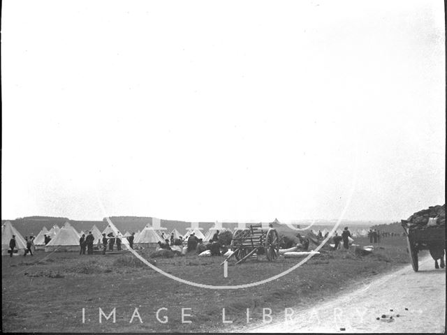 Military camp on Salisbury Plain, Wiltshire c.1900