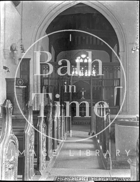 Interior of All Saints' Church, Alford, Somerset c.1900