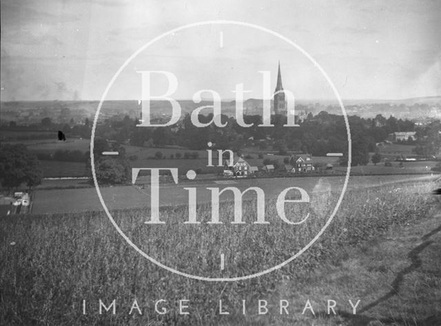 View to Salisbury Cathedral from Harnham, Wiltshire c.1900