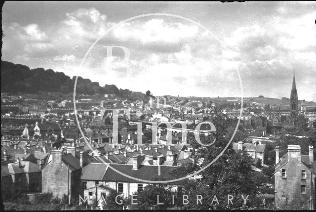 View from Sydney Buildings, Bath c.1950