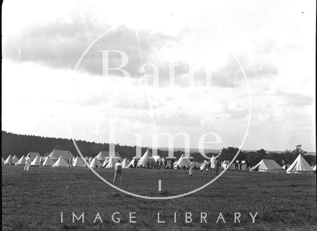 Cricket match at an unidentified military camp c.1910