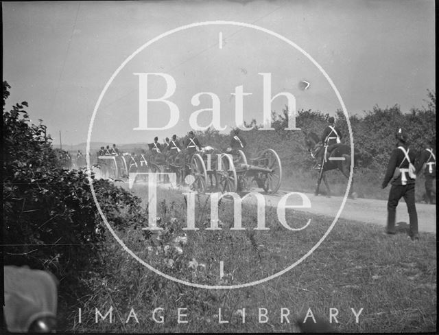 Military exercise, Salisbury Plain, Wiltshire? c.1910