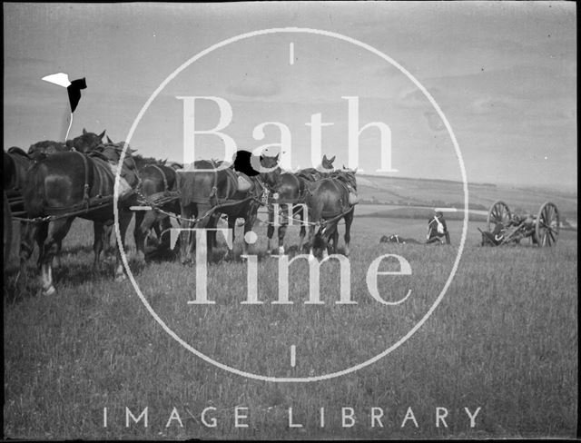 Field gun manoeuvres, Salisbury Plain, Wiltshire? c.1910