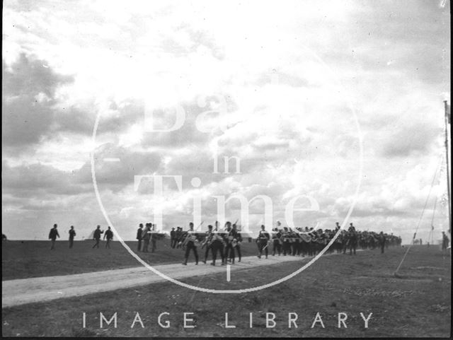 Military band at an unidentified military camp c.1900