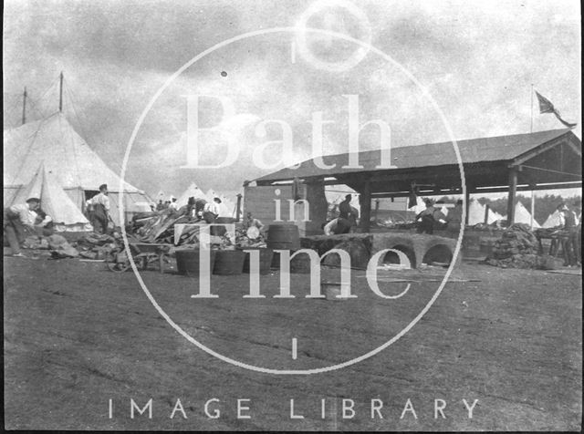 Camp life at an unidentified military camp c.1900