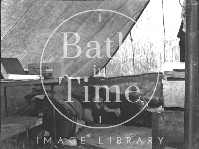 Forty winks at an unidentified military camp c.1900