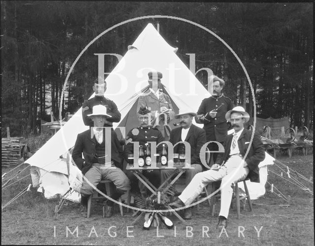 Group shot at an unidentified military camp c.1900