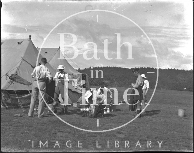 Camp life at an unidentified military camp c.1900