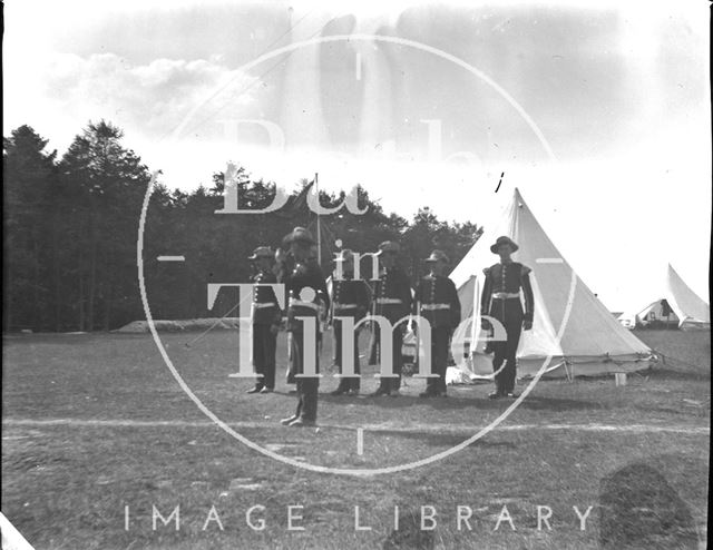 Parade/inspection at an unidentified military camp c.1900