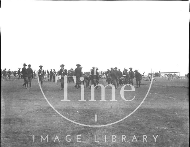 Camp life at an unidentified military camp c.1900