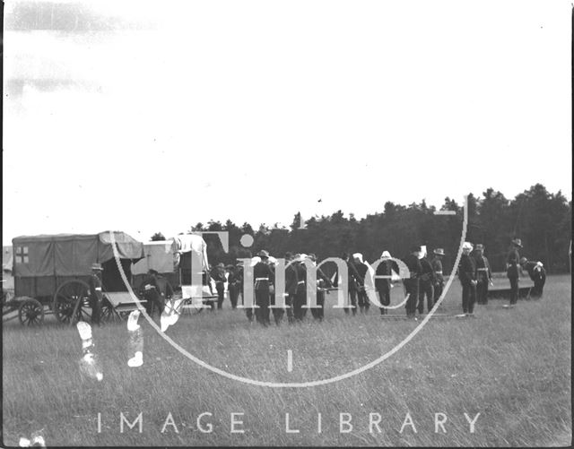 Camp life at an unidentified military camp c.1900