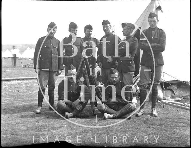 Group shot at an unidentified military camp c.1900