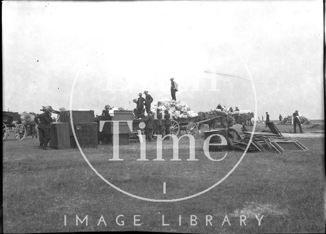 Camp life at an unidentified military camp c.1900