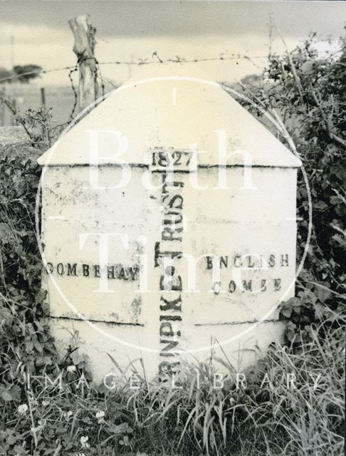 Bath Turnpike Trust boundary marker for Combe Hay and Englishcombe c.1950