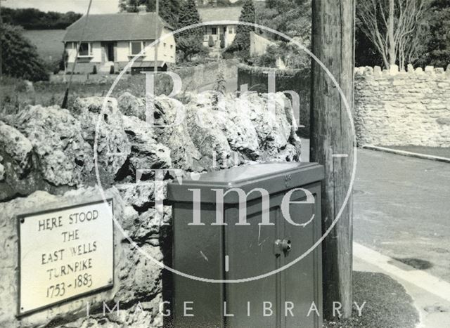 Site of the East Wells Hawkers Lane Turnpike on the Bath Road, Somerset c.1950