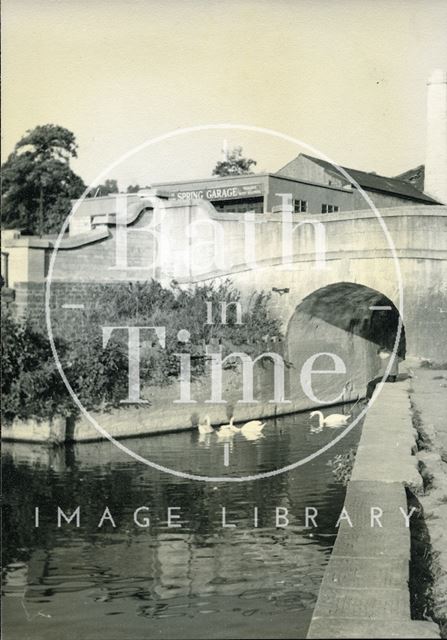 Bridge over the Kennet and Avon Canal, Spring Gardens Road, Widcombe, Bath c.1950