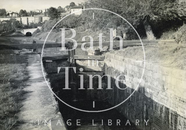 Top Lock in the Widcombe lock flight, Bath c.1950