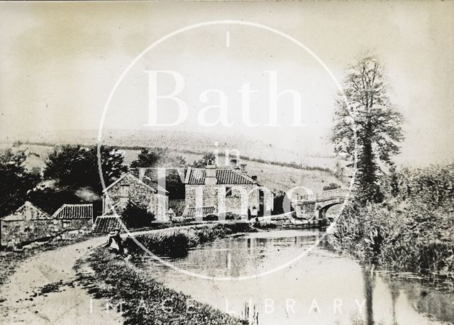 Canal bridge on the Somersetshire Coal Canal carrying the old Fosse Road to Radstock, Dunkerton c.1880