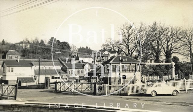 Radstock Station and level crossing, Somerset c.1950