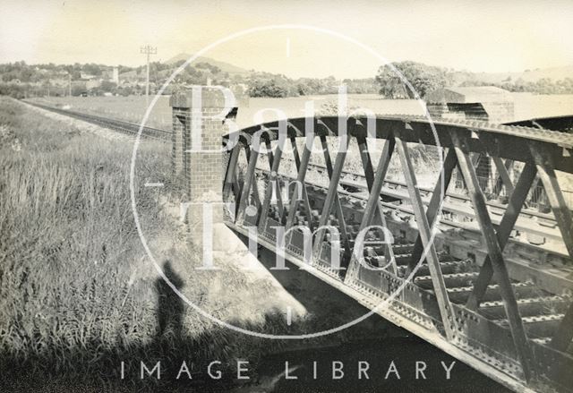 Somerset & Dorset Joint Railway bridge between Glastonbury and Highbridge, Somerset c.1950