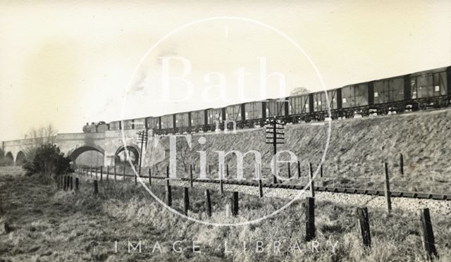 The Great Western Line shown below the Somerset & Dorset Joint Railway at Five Arches, Radstock, Somerset c.1950