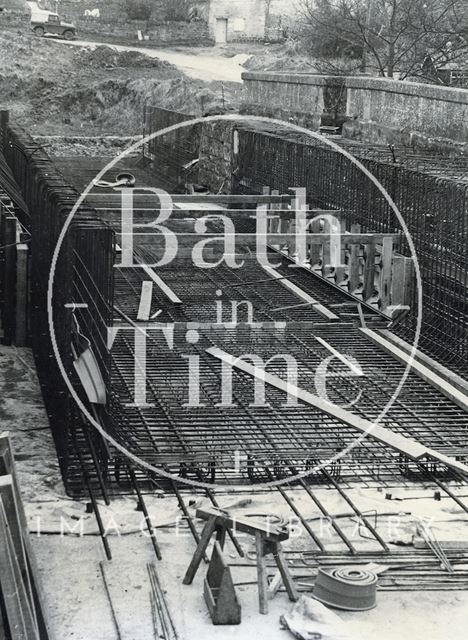 Restoring the Avoncliff Aqueduct, Wiltshire on the Kennet and Avon Canal c.1974?