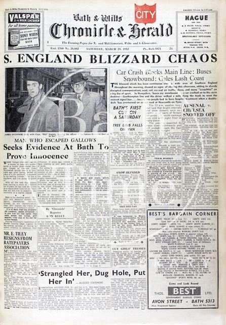 Cover to the Bath & Wilts. Chronicle & Herald 1952