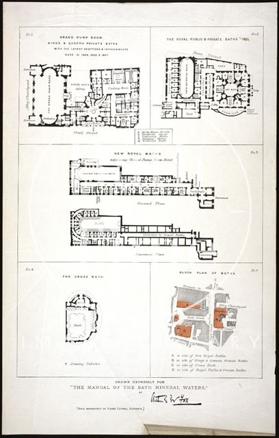 Plans of the Baths Precinct, Bath c.1888