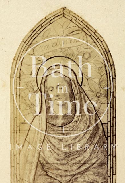 Design for stained glass window of Countess of Northesk, wife of the 8th Earl c.1877 - detail