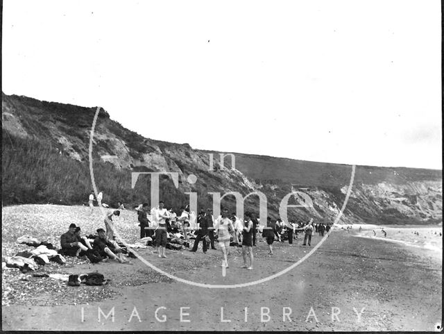 Men bathing near Swanage, Dorset c.1900