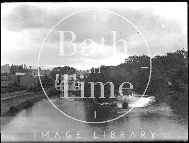 Ludford mill and weir, River Teme, Ludlow, Shropshire c.1900