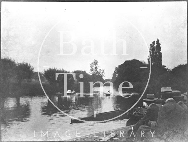 Rowing event on the River Avon, Bathwick, Bath c.1900