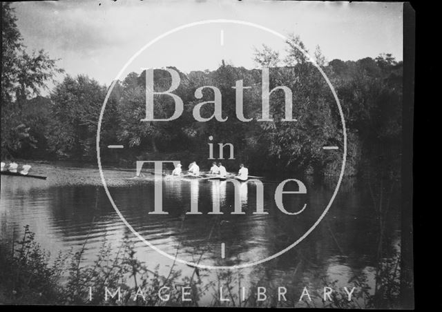 Rowing event on the River Avon, Bathwick, Bath c.1900