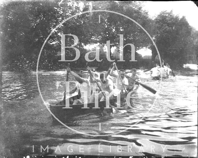 Kayaking, Bathwick, Bath c.1900