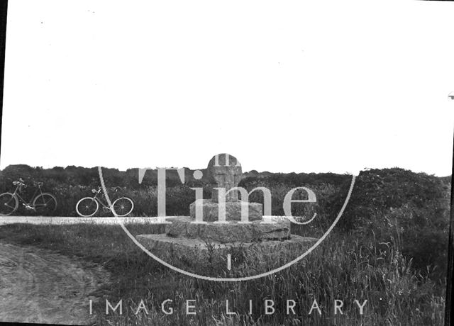 Wayside cross near St. Buryan, Cornwall c.1900