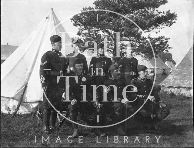 Group shot at an unidentified military camp c.1900