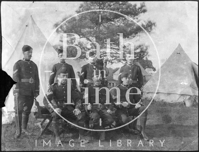 Group shot at an unidentified military camp c.1900