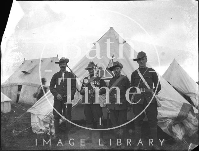 Group shot at an unidentified military camp c.1900