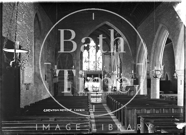 Interior of Chewton Mendip Church, Somerset c.1930