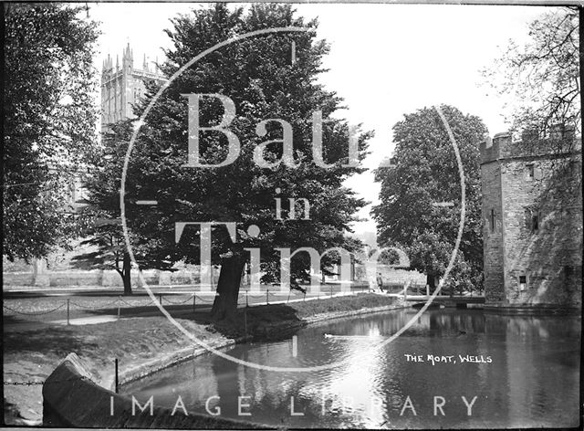 The Moat and Bishops Palace, Wells, Somerset c.1930