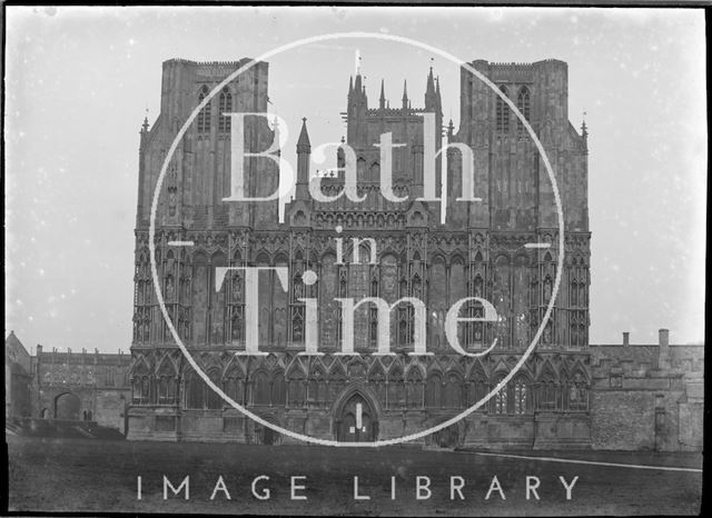 The west front of Wells Cathedral, Somerset c.1930