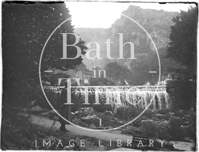 The top waterfall, Cheddar Gorge, Somerset c.1930