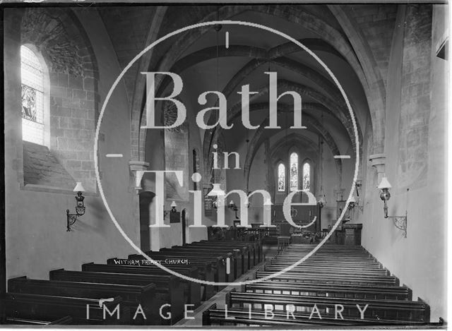 Interior of Witham Friary Church, Somerset c.1937