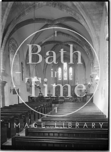 Interior of Witham Friary Church, Somerset c.1937