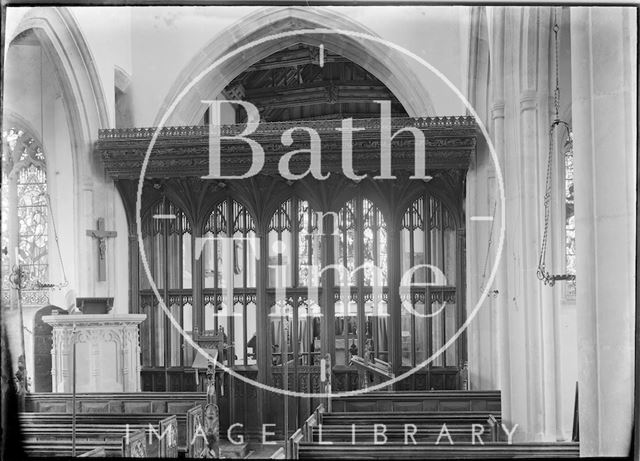 Interior of High Ham Church, Langport, Somerset c.1930