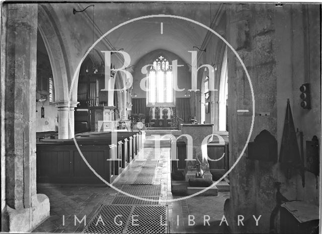 Interior of St. Peter's Church, Dyrham, Gloucestershire c.1930